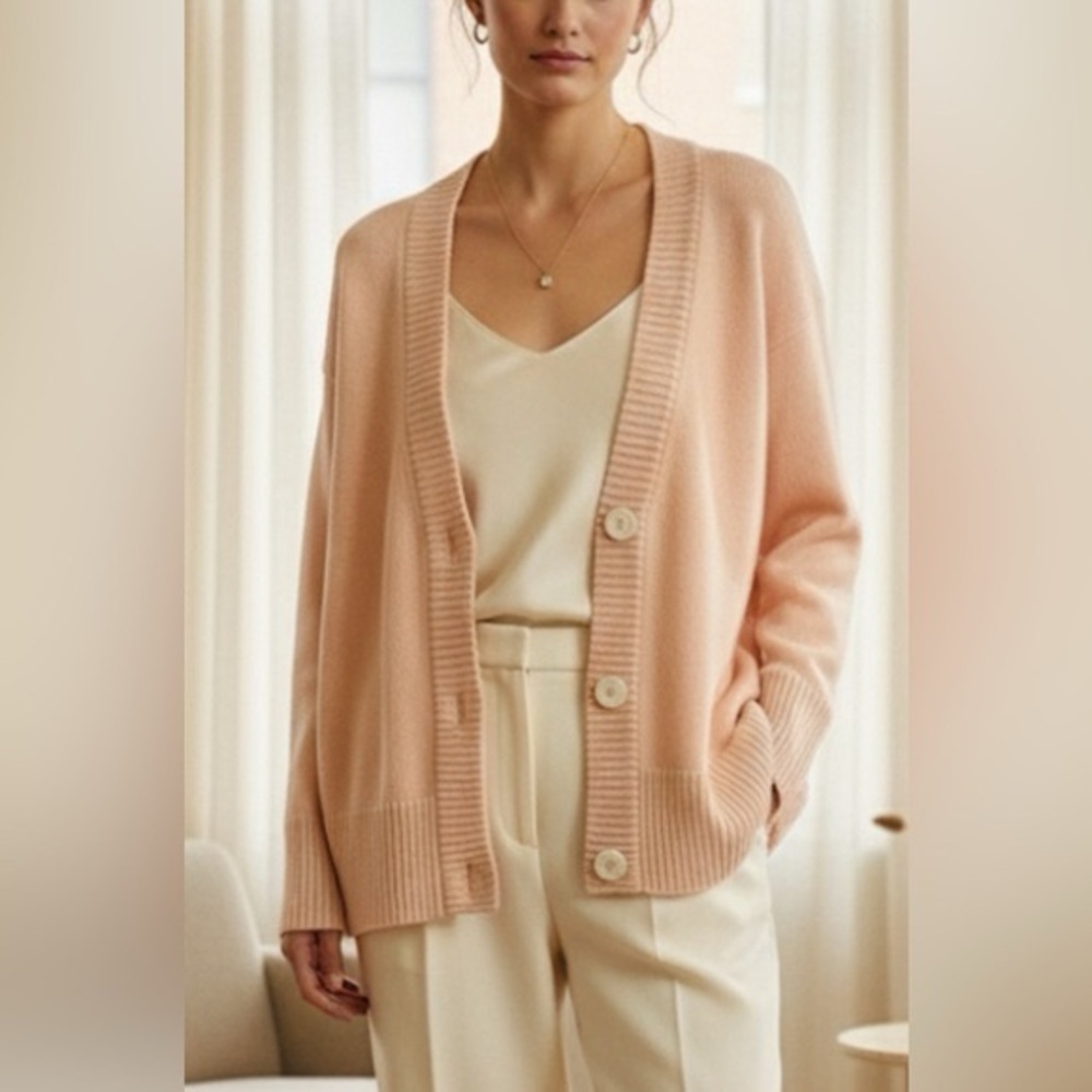 Allbirds Women's “The Cardi” Merino Wool Cardigan Sweater Blush Cream Size‎ S